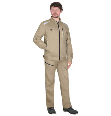 Куртка С-ДЕКСТЕР песочная с черной отделкой (арт.162671)