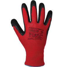 Перчатки нейлоновые с нитриловым покрытием вспененное (кр/черн) арт. ArmProtect NN110