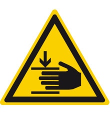 Знак W27 "ОСТОРОЖНО. ВОЗМОЖНО ТРАВМИРОВАНИЕ РУК" (Самокл.треуг. 200)