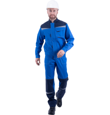 Костюм КМ-10 ЛЮКС (кос 595) БОЛЬШИЕ РАЗМЕРЫ василек-т.синий