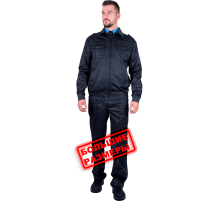 Костюм для сотрудника охраны Люкс(черный)(БОЛЬШИЕ РАЗМЕРЫ)