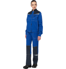 Костюм КМ-10 ЛЮКС (кос 065) женский василек-т.синий (комплект: куртка и брюки)