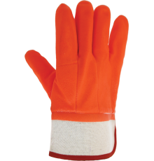 Перчатки (КРАГИ) утепленные, НМС, обл.ПВХ (оранж), подкл. х/б начес, крага, арт. ArmProtect 6100W