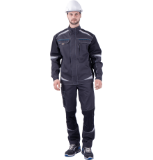 Куртка ТУРБО SAFETY летняя мужская сер/черный (КУР 1604)