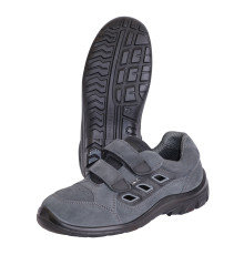 Полуботинки с перфорацией С-УНИВЕРСАЛ, замша (серые), ПКП, ПУ (113844)