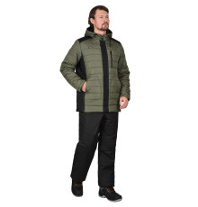 Куртка С-УРБАН утепленная хаки с черным