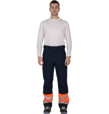 Брюки мужские утепленные ACTIVE синий/флуоресцентный оранжевый (БРЮ 002)