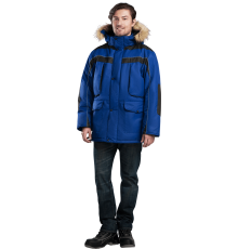 Куртка ДИКСОН зимняя василек/черная (Кур 666)