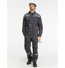 Костюм ПРОФЕССИОНАЛ-1 с СОП мужской (куртка +брюки) серый/серый