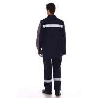 Костюм МАРС мужской (куртка +брюки) синий/серый