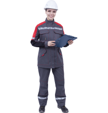 Куртка  женская ХАЙ-ТЕК SAFETY сер/кр/черная (КУР 421)