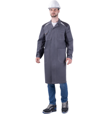 Халат ТУРБО SAFETY летний мужской сер/т.сер (ХАЛ 556)