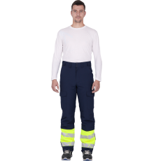 Брюки мужские утепленные ACTIVE синий/флуоресцентный желтый (БРЮ 001)