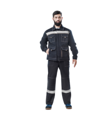 Костюм ТРОЯ ТТ (куртка +п/к) т.синий тк. Саржа