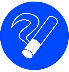 Знак M15 "КУРИТЬ ЗДЕСЬ" (самокл. 200х200)