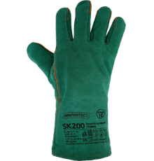 Краги спилковые пятипалые утепленные (иск.мех) арт. ArmProtect SK200