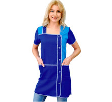 Халат ВАНИЛЬ тк.габардин (василек/бирюза)