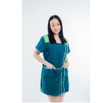 Халат ВАНИЛЬ тк.габардин (изумруд/яблоко)