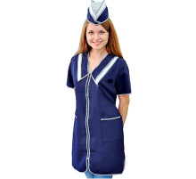 Халат КЛАССИКА тк.габардин (т.синий)