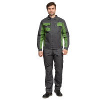 Костюм БРЕНД-2 т.серый/зеленый
