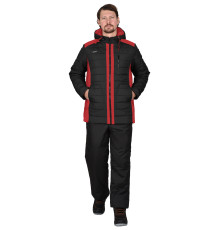 Куртка С-УРБАН утепленная черная с красным