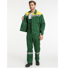 Костюм ЛЕГИОН-2 зеленый/желтый (куртка и полукомбинезон)