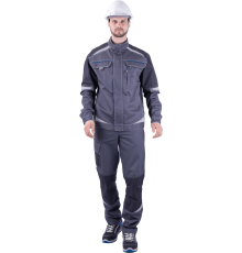 Куртка ТУРБО SAFETY летняя мужская сер/т.сер (КУР 1603)