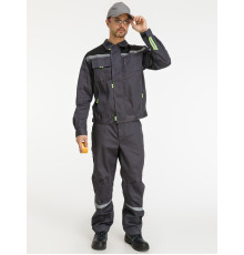 Костюм ПРОФЕССИОНАЛ-1 с СОП мужской (куртка +брюки) серый/черный