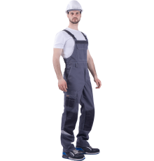 Полукомбинезон ТУРБО SAFETY летний мужской серый/т.сер (КОМ 668)