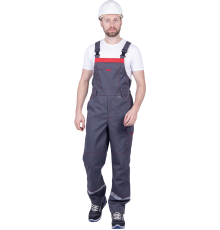 Полукомбинезон ХАЙ-ТЕК SAFETY летнийсер/крас (ПКОМ 1606)