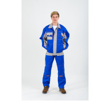 Костюм БРЕНД-2 василек/св.серый (Большие размеры)
