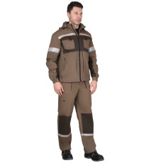 Костюм С-РОДОС куртка+ брюки св.кор/т.корич.