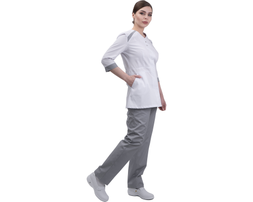 Костюм МИРАЖ белый/св.серый (кос 740) Костюм МИРАЖ белый/св.серый (кос 740)