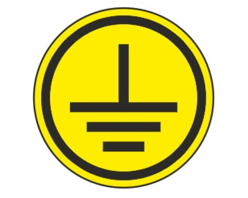 Знак Z08 "Символ заземления" (Самокл. 100 х 100) Знак Z08 "Символ заземления" (Самокл. 100 х 100)