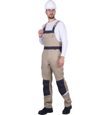Полукомбинезон ТУРБО SAFETY летний мужской беж/т.сер (ПКОМ 652)