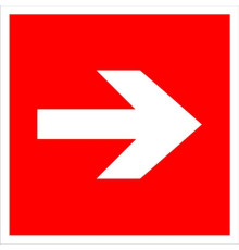 Знак F01-01 'НАПРАВЛЯЮЩАЯ СТРЕЛКА' (самокл. 200х200)