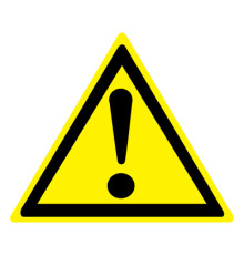 Знак W09 "Внимание опасность!" (Самокл. 200 х 200)