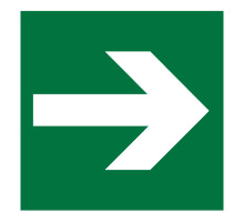 Знак E02-01 'НАПРАВЛЯЮЩАЯ СТРЕЛКА' (Самокл. 200 х 200)