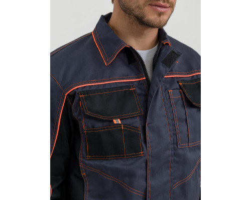 Костюм ГРАНД-2 т.серый/черный (БОЛЬШИЕ РАЗМЕРЫ)