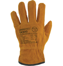 Перчатки спилковые (драйвер) арт. ArmProtect SK500