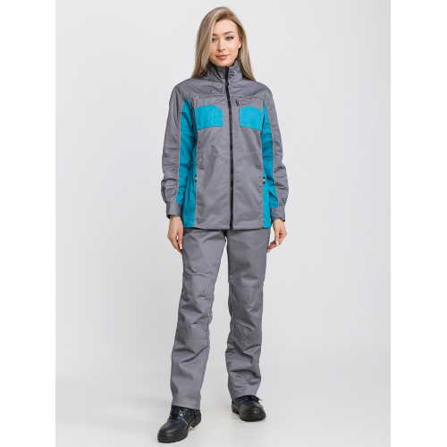 Костюм БРЕНД женский серый/бирюза