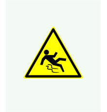 Знак W28 "ОСТОРОЖНО.СКОЛЬЗКО" (Самокл.треуг. 200)