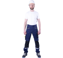 Брюки КОРПОРАЦИЯ летние т.син/черный (БРЮ 398)