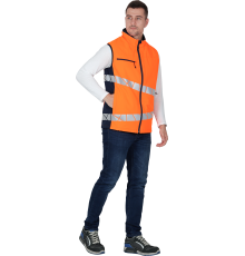 Жилет мужской утепленный ACTIVE флуоресцентный оранж/синий (ЖИЛ 004)