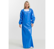 Фартук полиуретановый с рукавами голубой