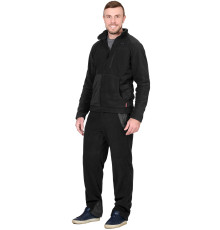 Куртка флисовая С-АКТИВ черная с черной отделкой 04394